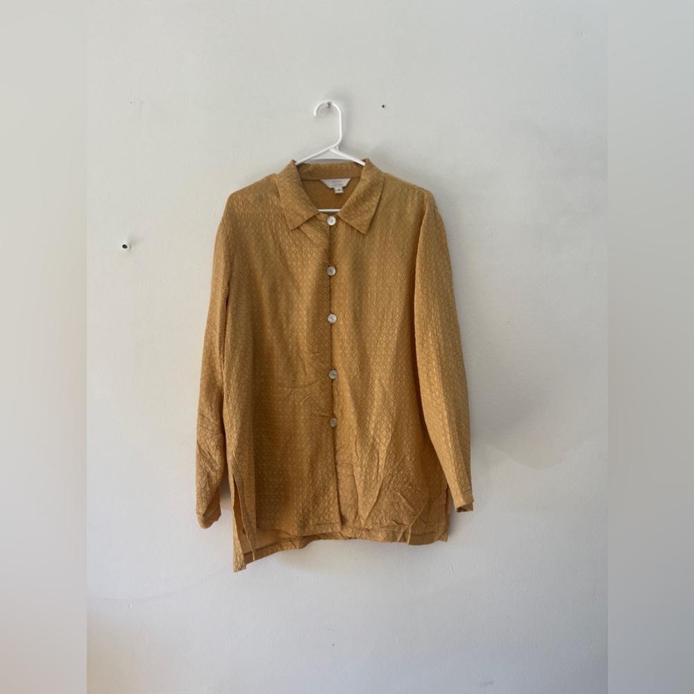 Vintage silk buttondown blouse